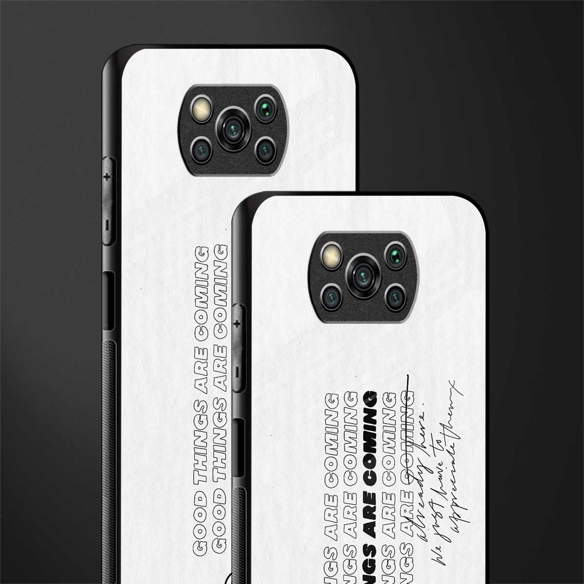 good things are here glass case for poco x3 pro image-2