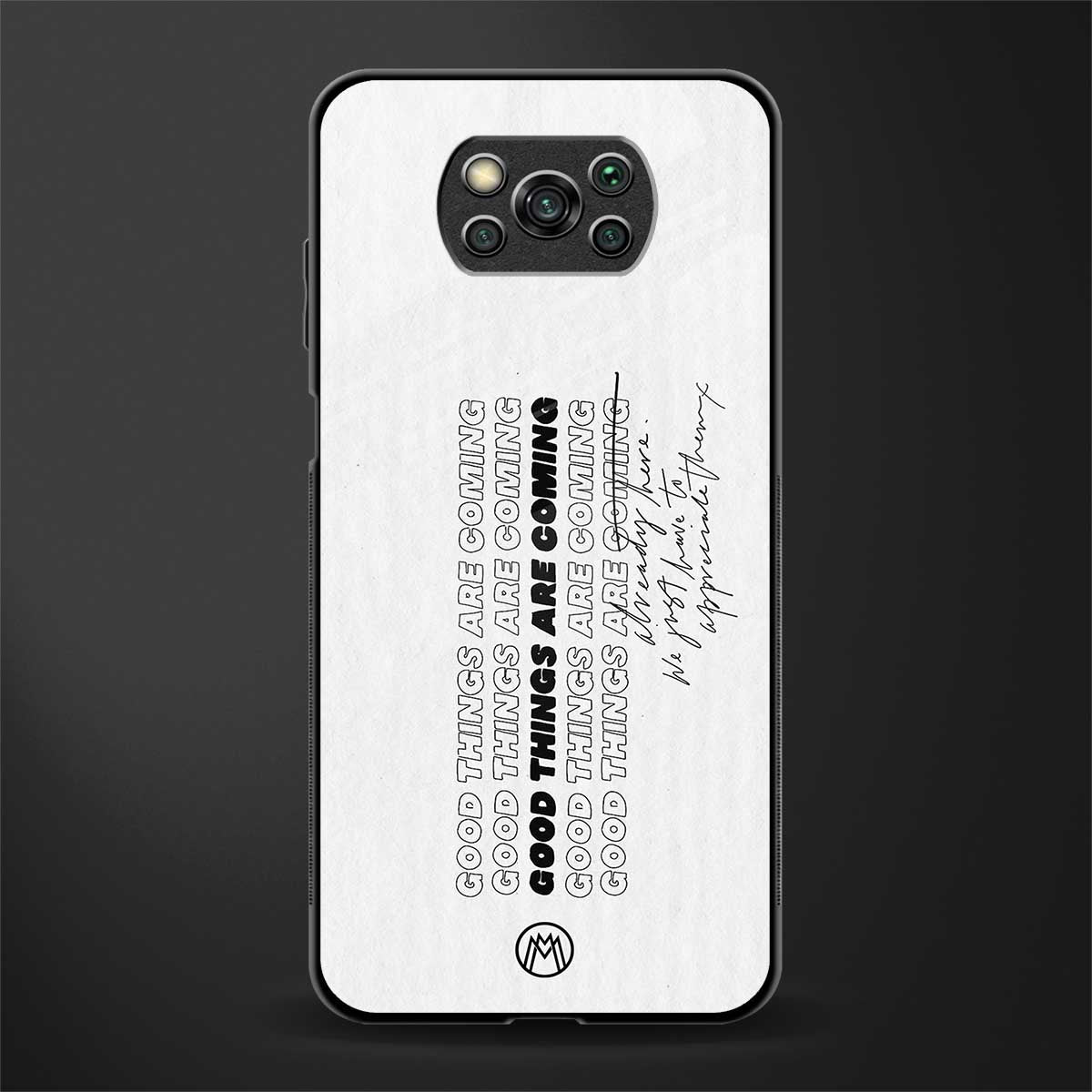 good things are here glass case for poco x3 pro image