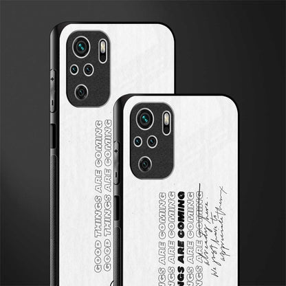 good things are here glass case for redmi note 10 image-2