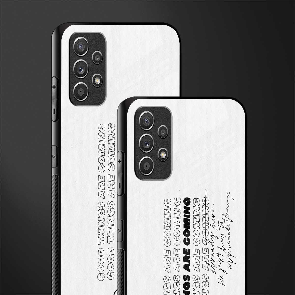 good things are here glass case for samsung galaxy a32 4g image-2