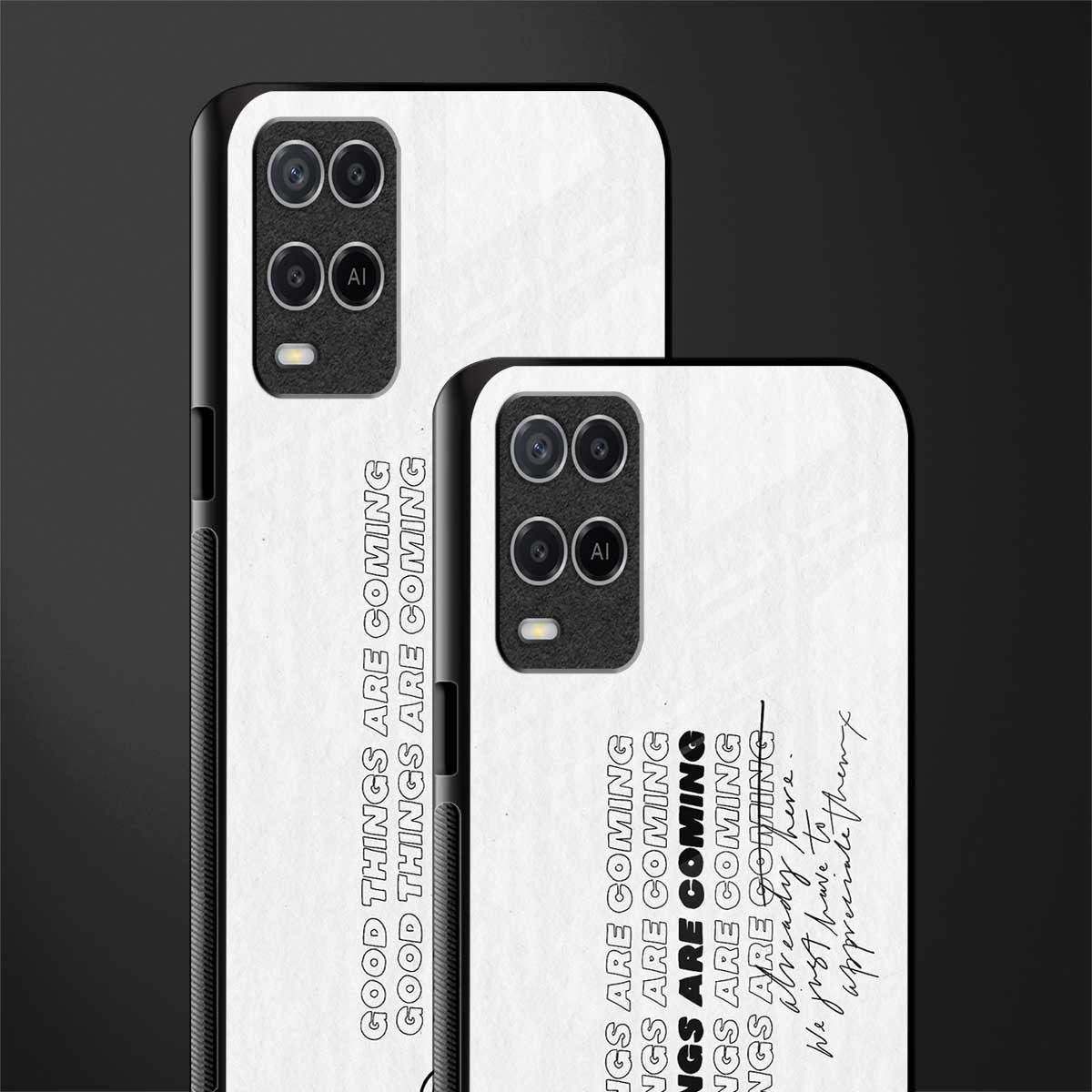 good things are here glass case for oppo a54 image-2