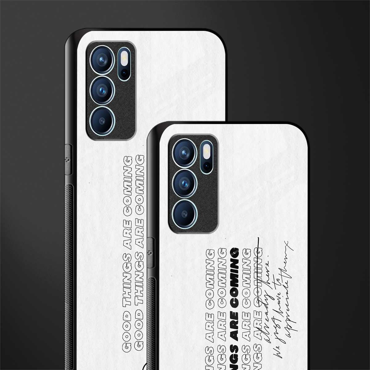 good things are here glass case for oppo reno6 5g image-2
