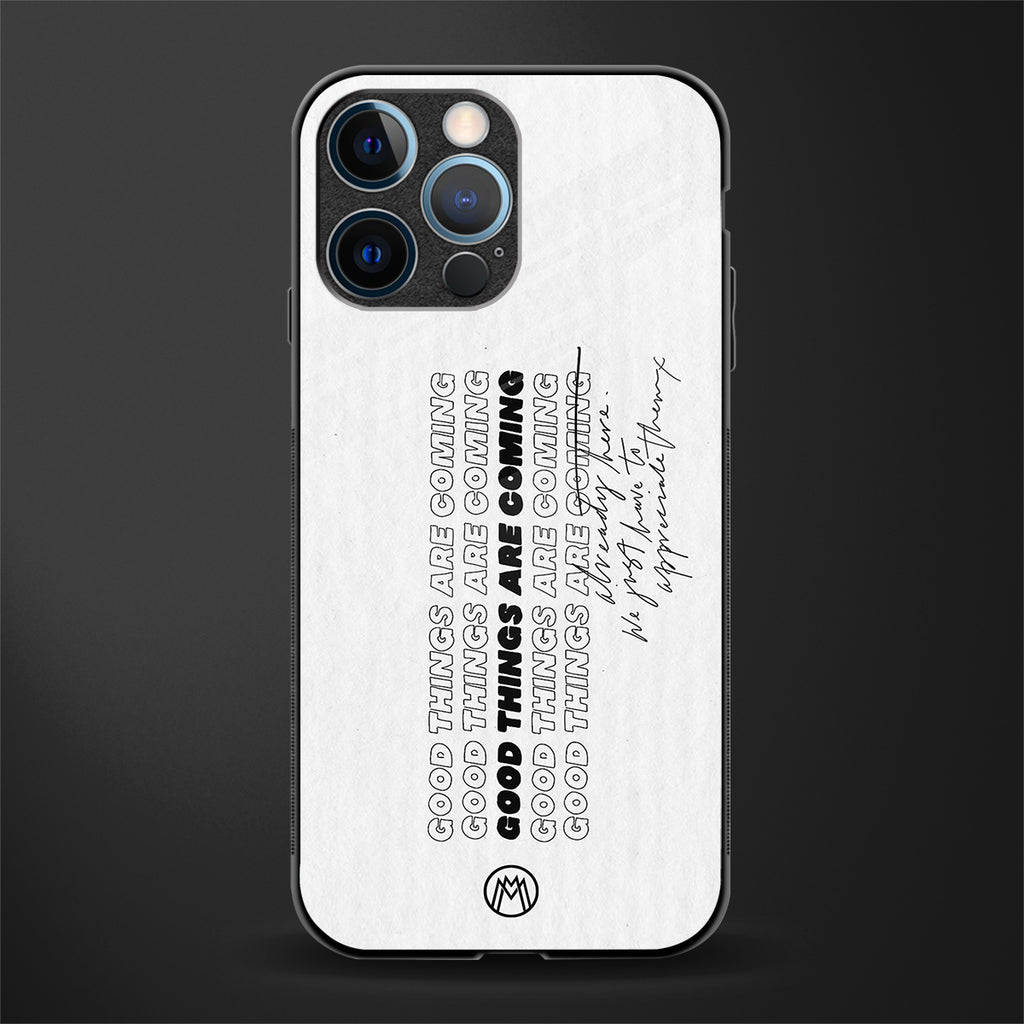 good things are here glass case for iphone 12 pro image
