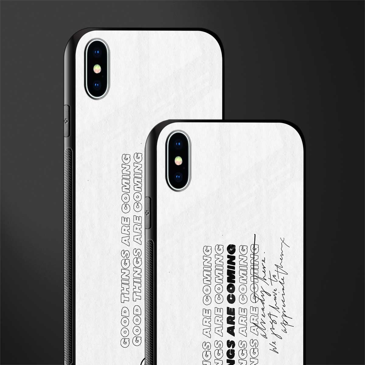 good things are here glass case for iphone xs max image-2