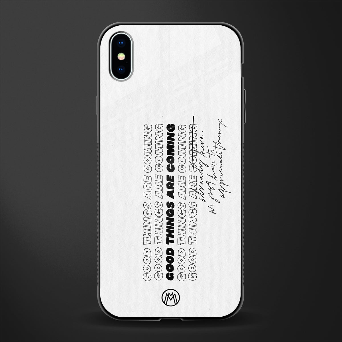 good things are here glass case for iphone xs max image