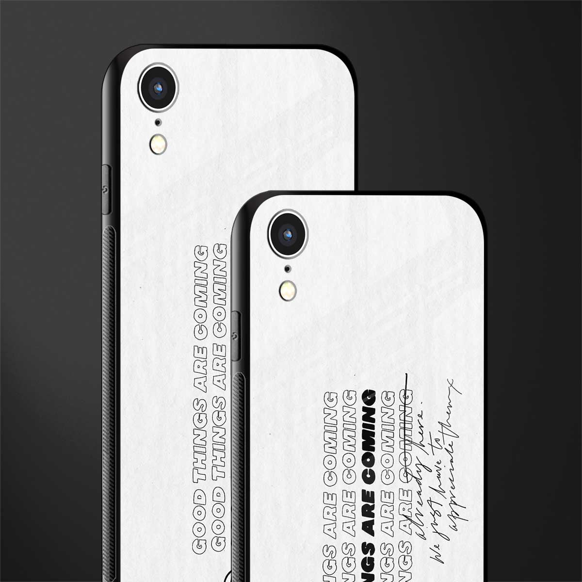 good things are here glass case for iphone xr image-2