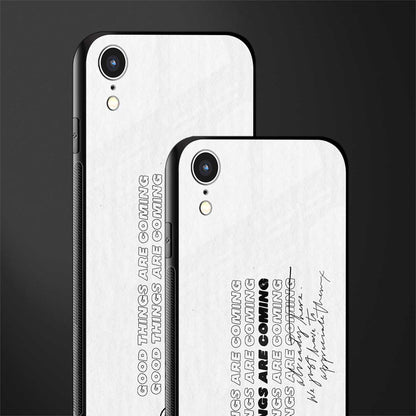 good things are here glass case for iphone xr image-2