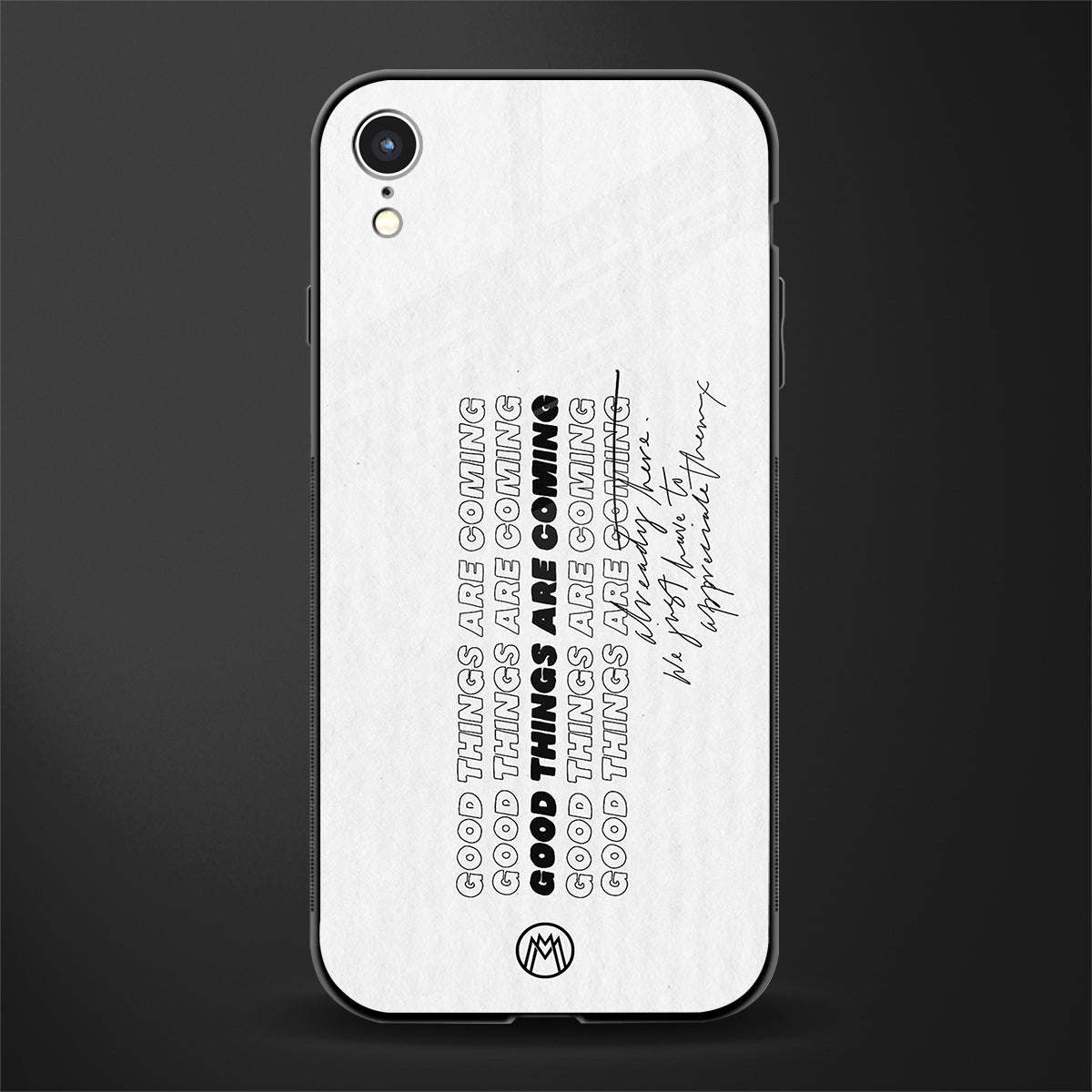 good things are here glass case for iphone xr image