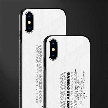 good things are here glass case for iphone xs image-2