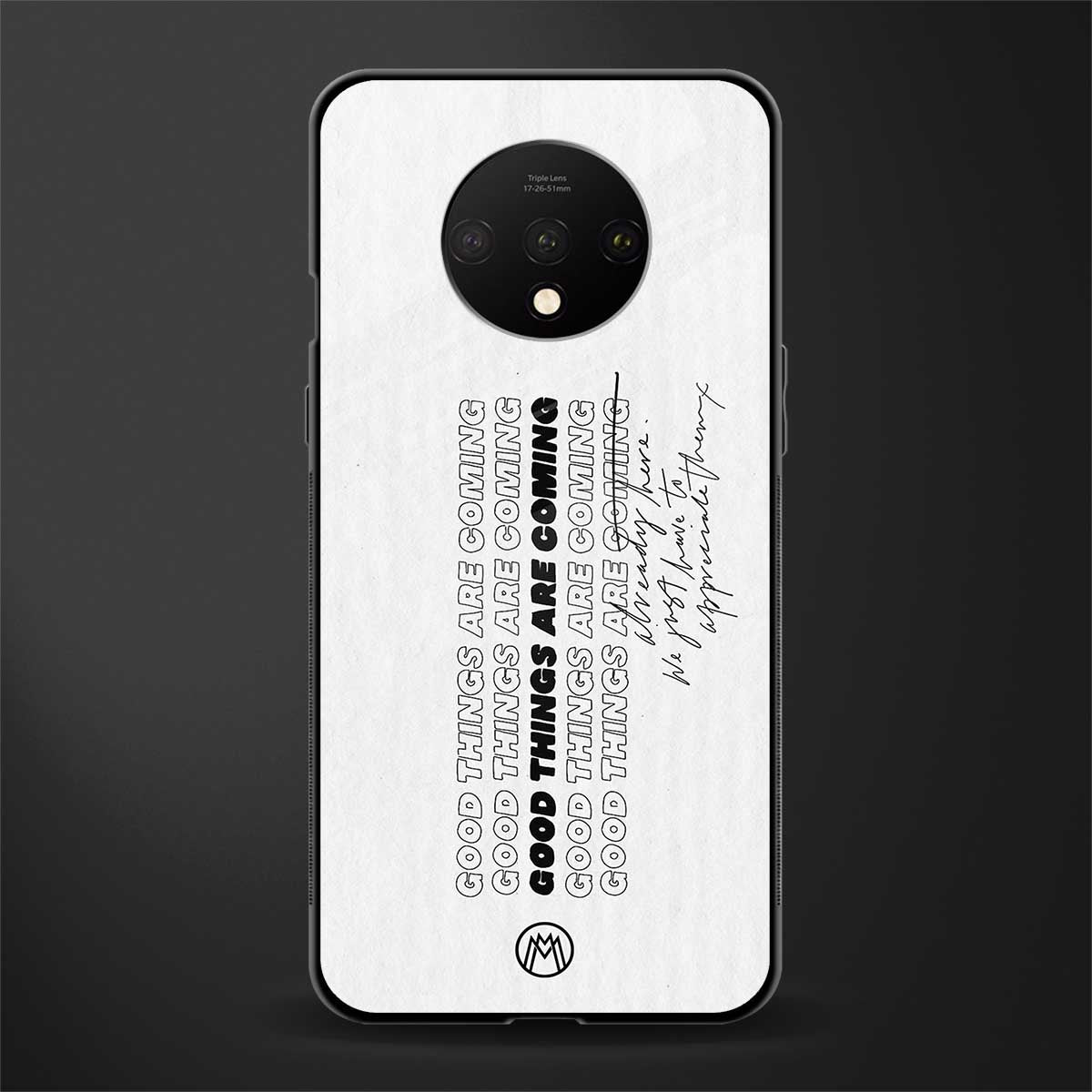 good things are here glass case for oneplus 7t image