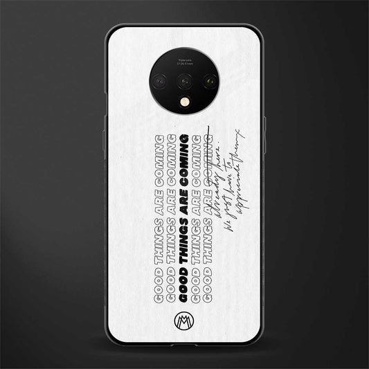 good things are here glass case for oneplus 7t image