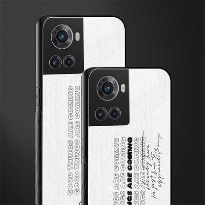 good things are here back phone cover | glass case for oneplus 10r 5g