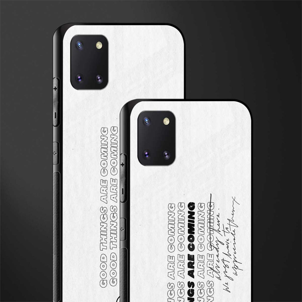good things are here glass case for samsung galaxy note 10 lite image-2