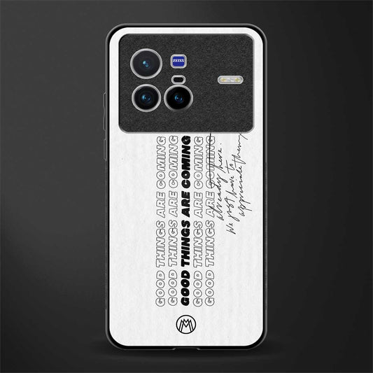 good things are here glass case for vivo x80 image