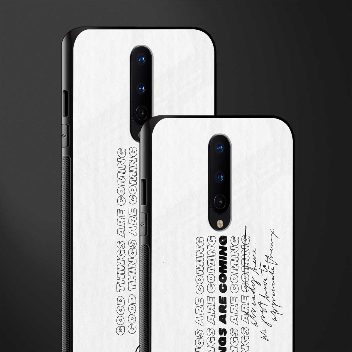 good things are here glass case for oneplus 8 image-2