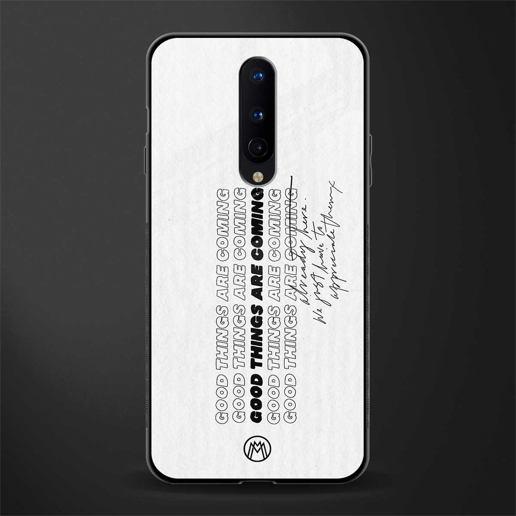 good things are here glass case for oneplus 8 image