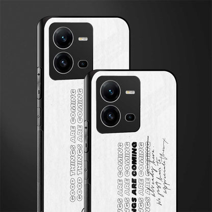 good things are here back phone cover | glass case for vivo v25-5g