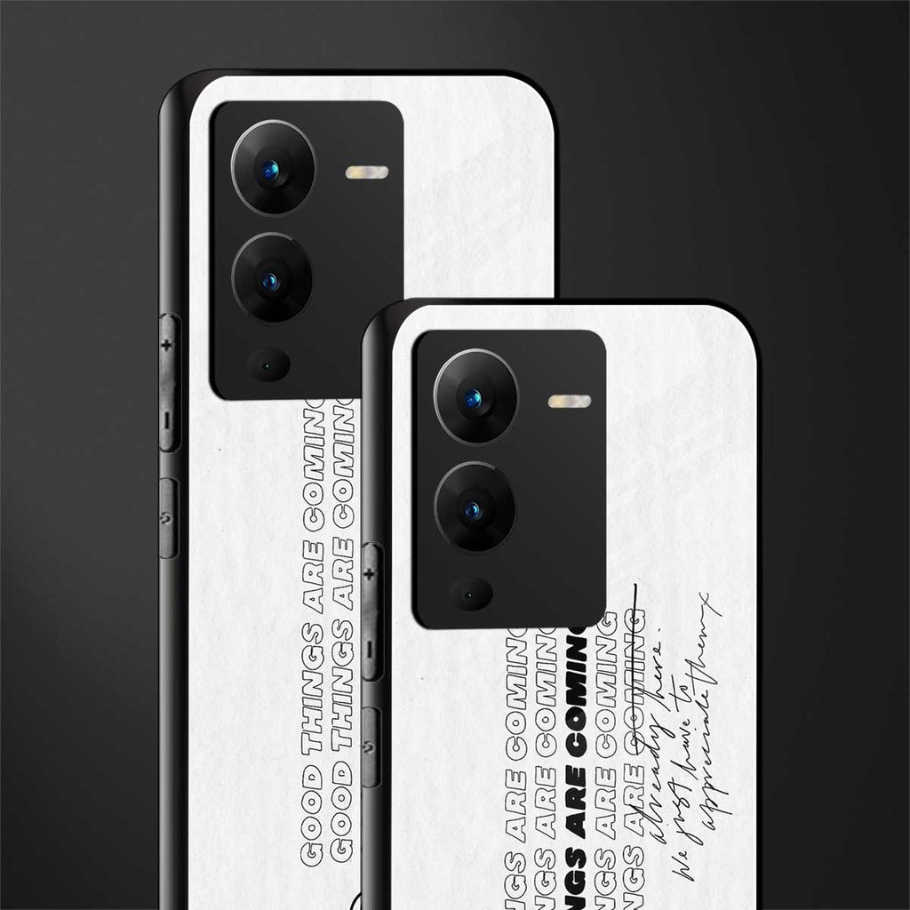 good things are here back phone cover | glass case for vivo v25 pro 5g