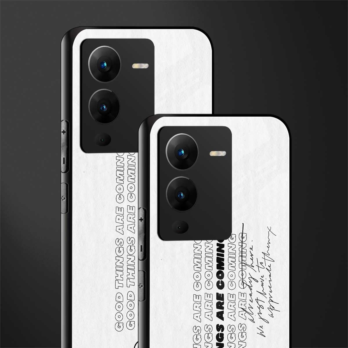 good things are here back phone cover | glass case for vivo v25 pro 5g