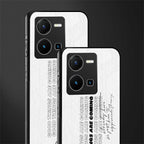 good things are here back phone cover | glass case for vivo y35 4g