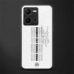 good things are here back phone cover | glass case for vivo y35 4g