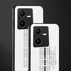 good things are here back phone cover | glass case for vivo y22