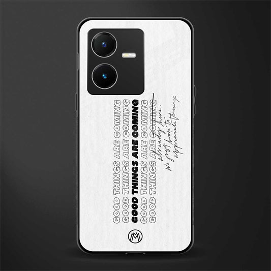 good things are here back phone cover | glass case for vivo y22