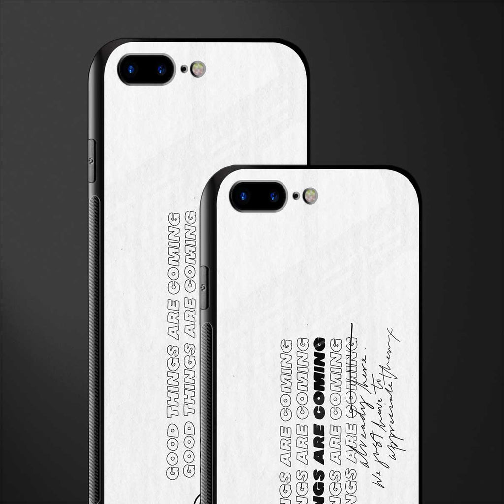 good things are here glass case for iphone 8 plus image-2
