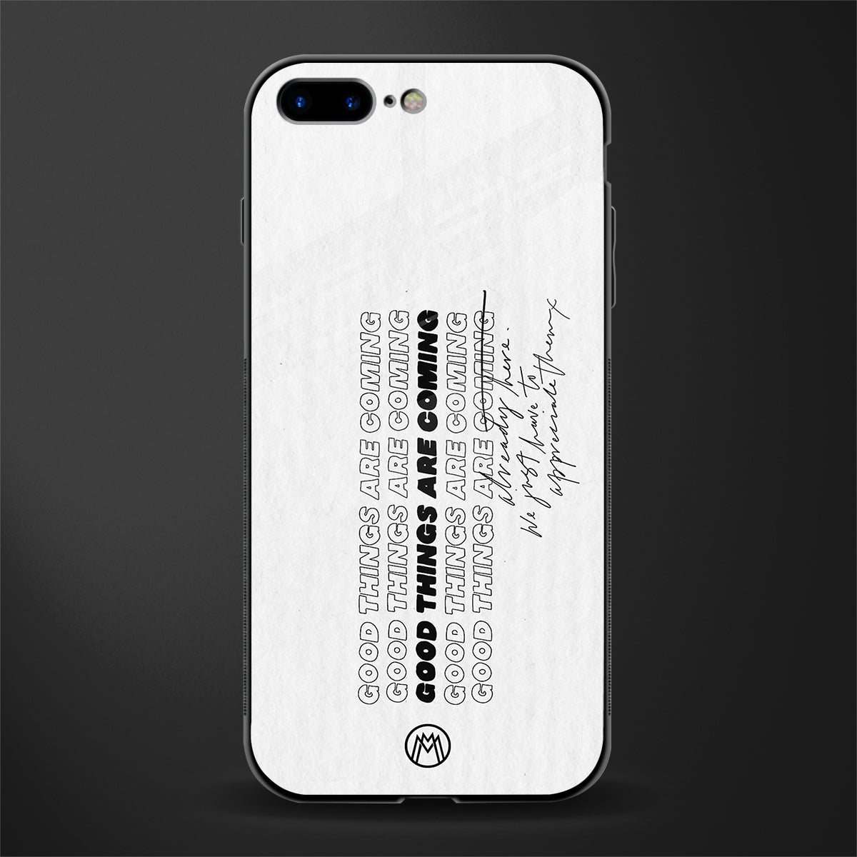 good things are here glass case for iphone 8 plus image