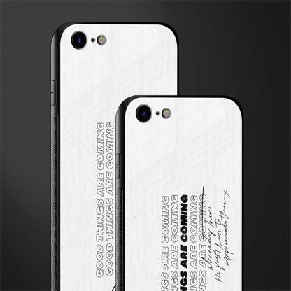 good things are here glass case for iphone se 2020 image-2
