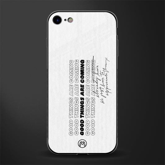 good things are here glass case for iphone se 2020 image