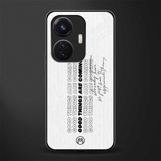 good things are here back phone cover | glass case for vivo t1 44w 4g