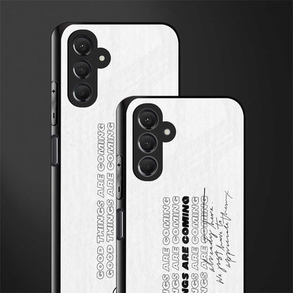 good things are here back phone cover | glass case for samsun galaxy a24 4g