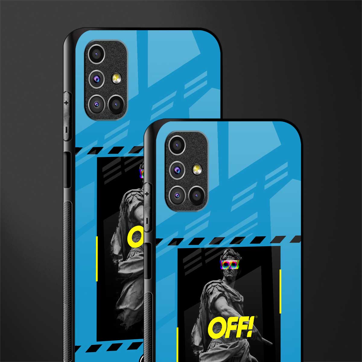 groovy caesar glass case for samsung galaxy m31s image-2