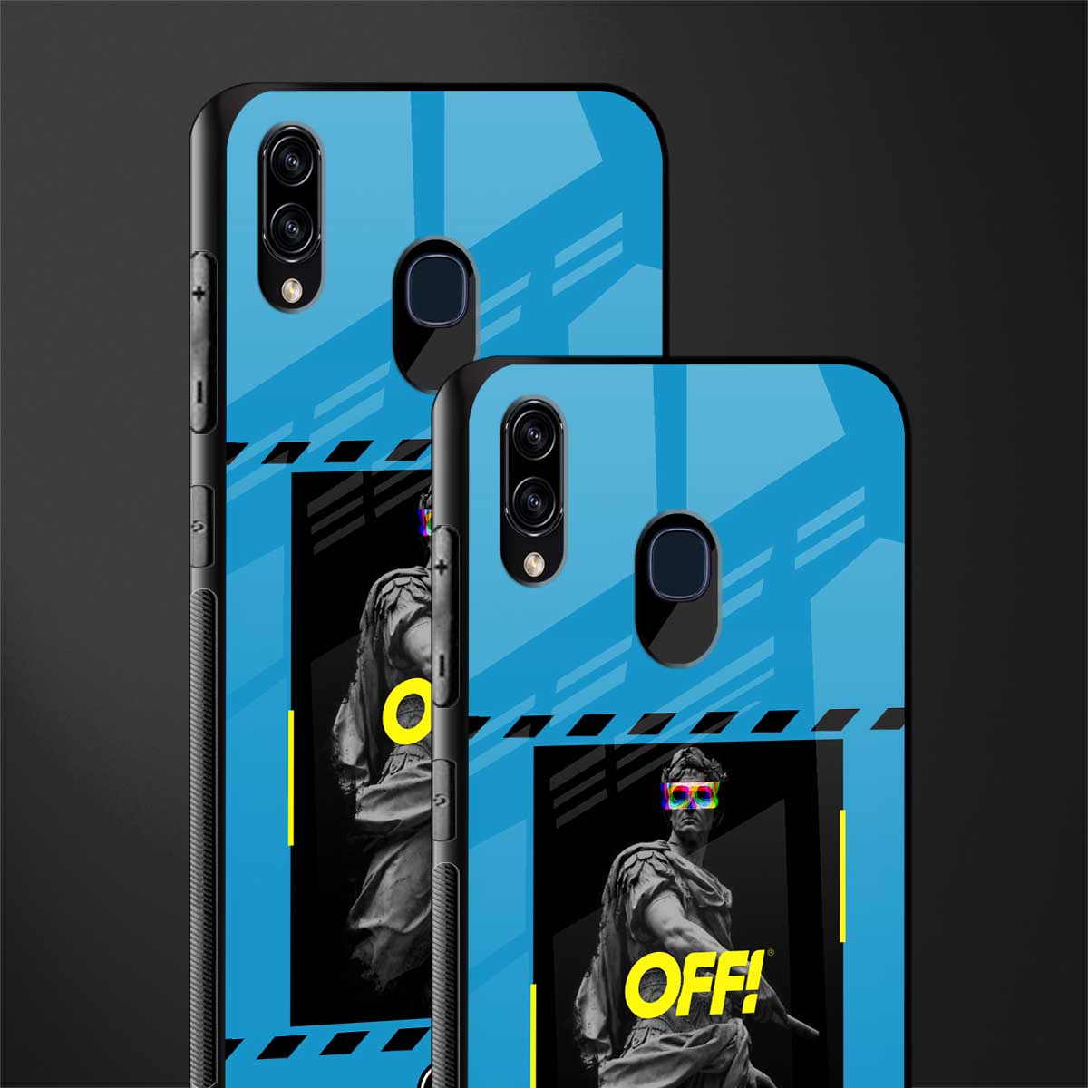 groovy caesar glass case for samsung galaxy m10s image-2