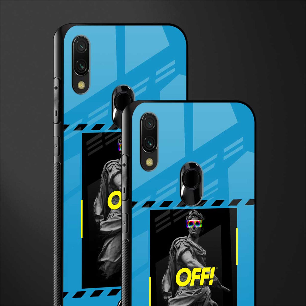 groovy caesar glass case for redmi note 7 pro image-2