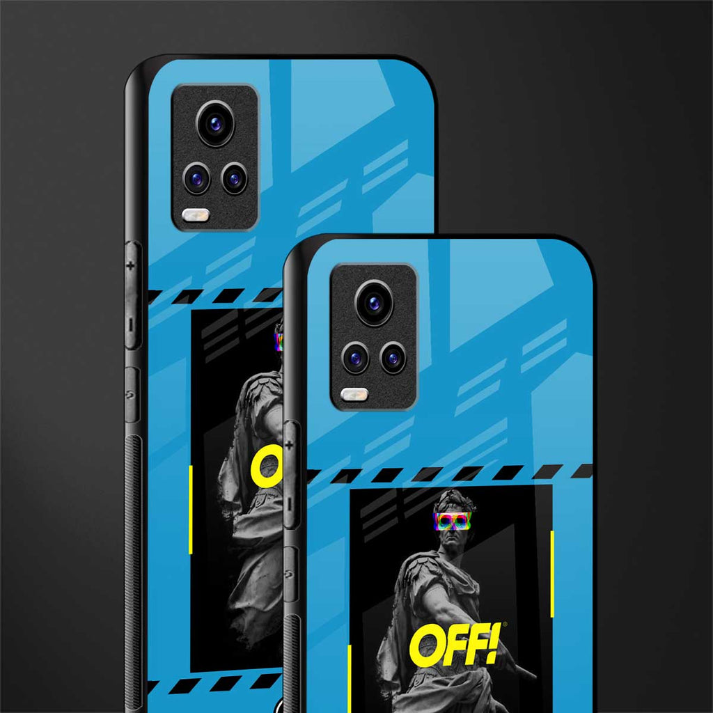 groovy caesar back phone cover | glass case for vivo y73