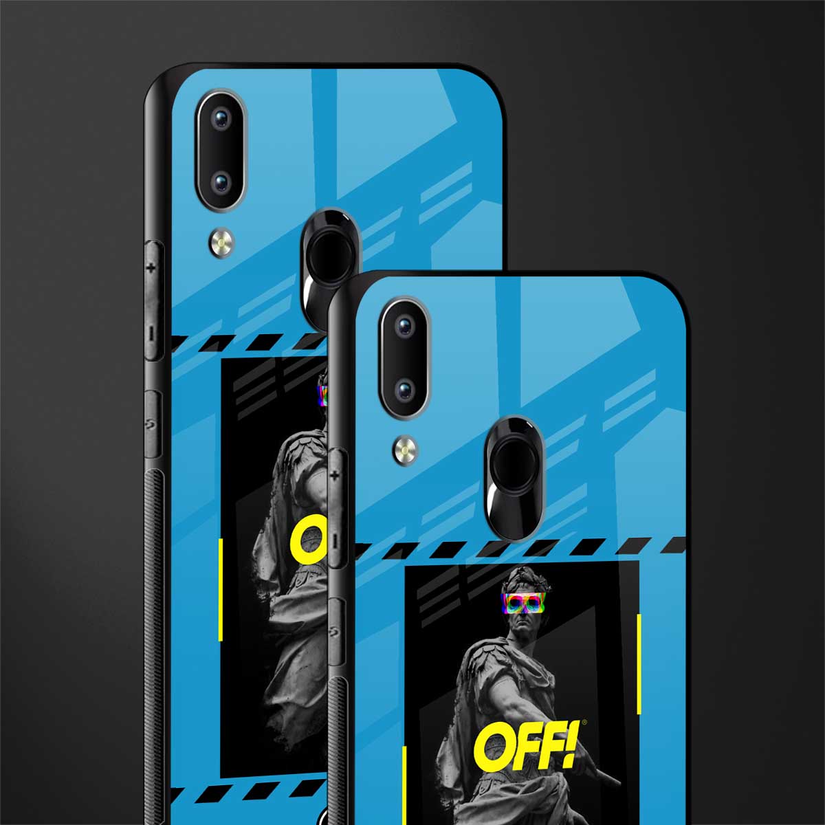 groovy caesar glass case for vivo y91 image-2