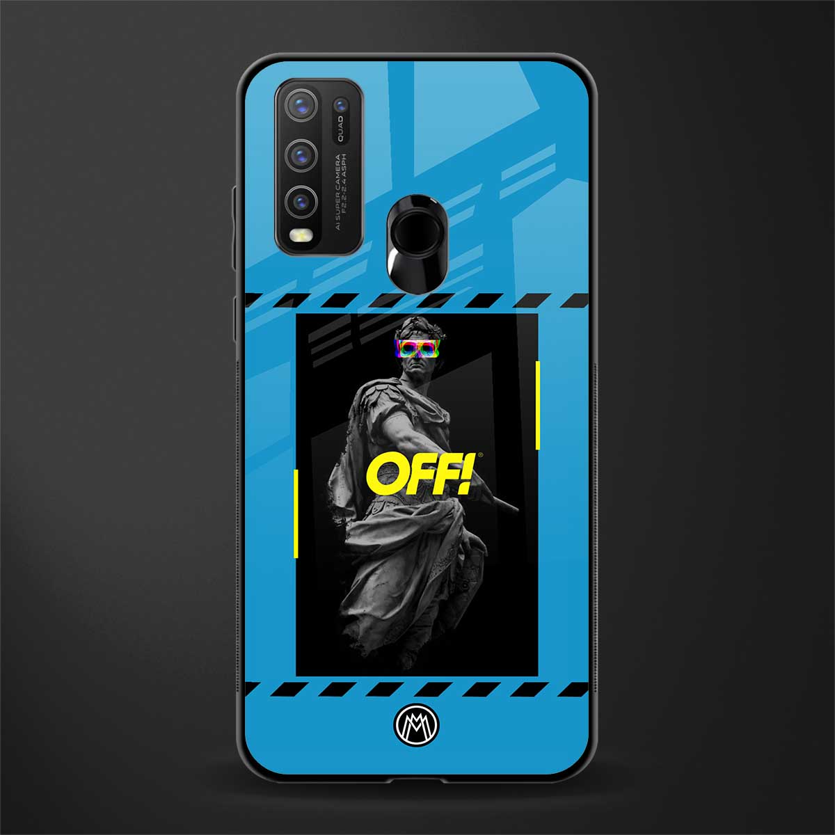 groovy caesar glass case for vivo y30 image