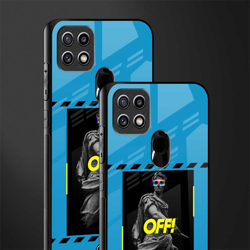 groovy caesar glass case for oppo a15 image-2