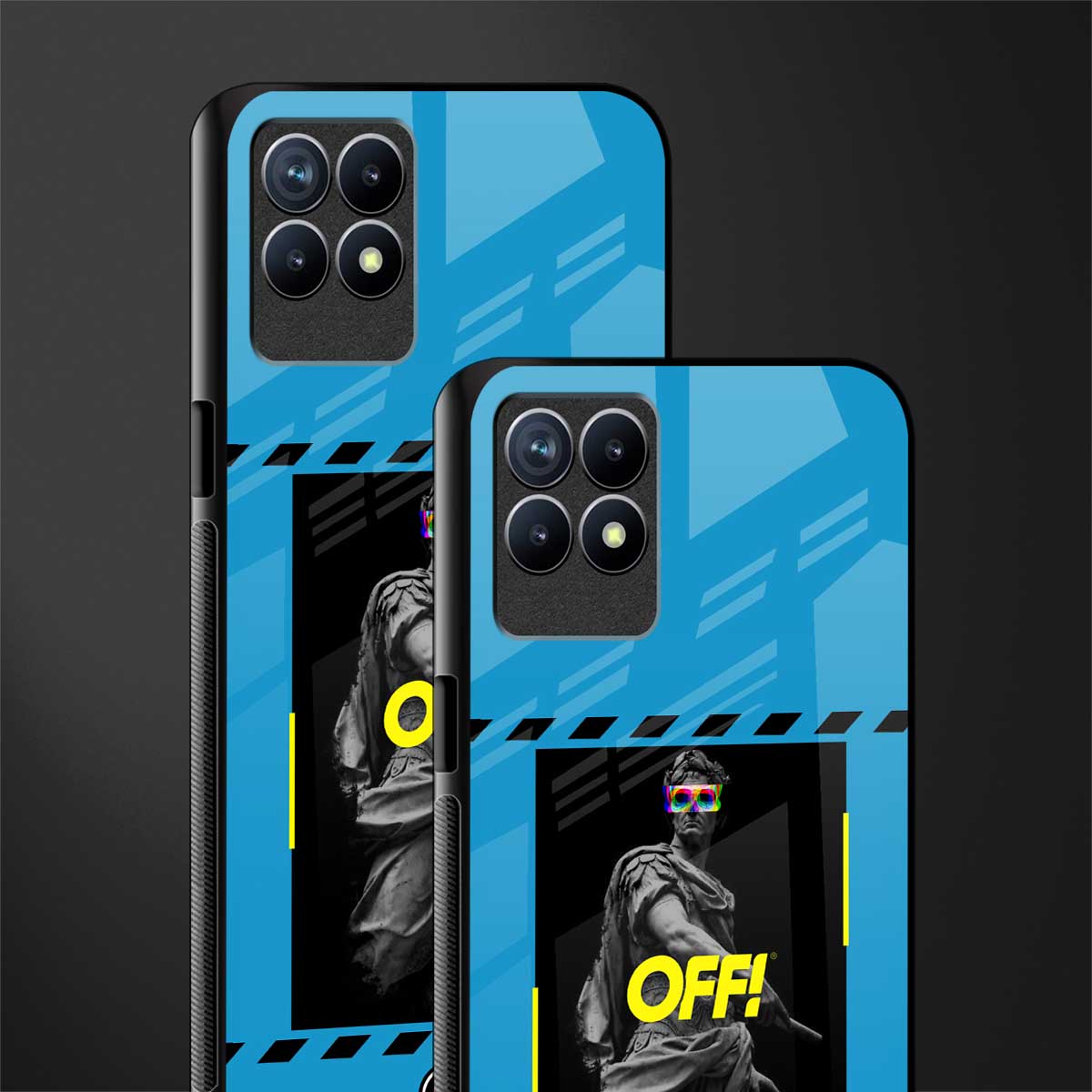 groovy caesar glass case for realme 8i image-2