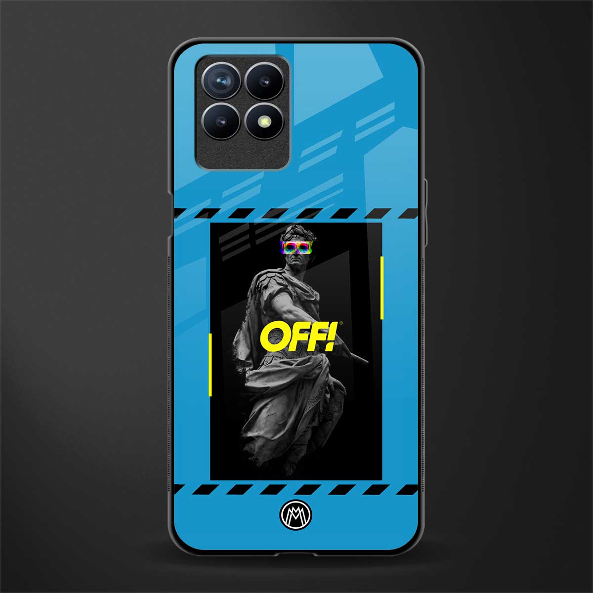 groovy caesar glass case for realme 8i image