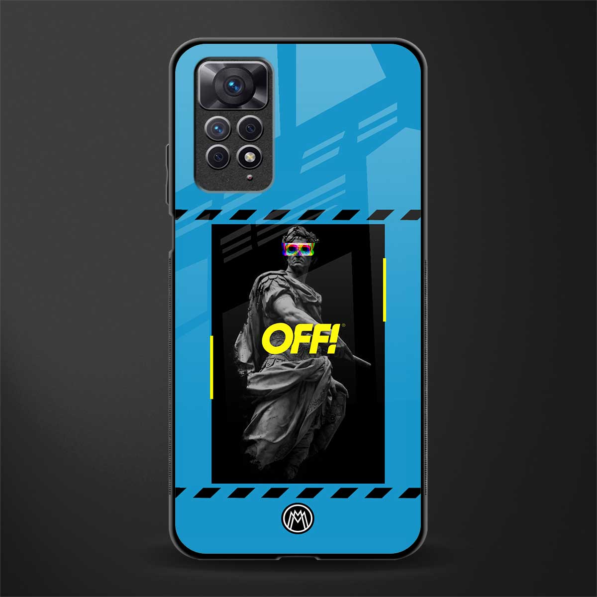 groovy caesar back phone cover | glass case for redmi note 11 pro plus 4g/5g