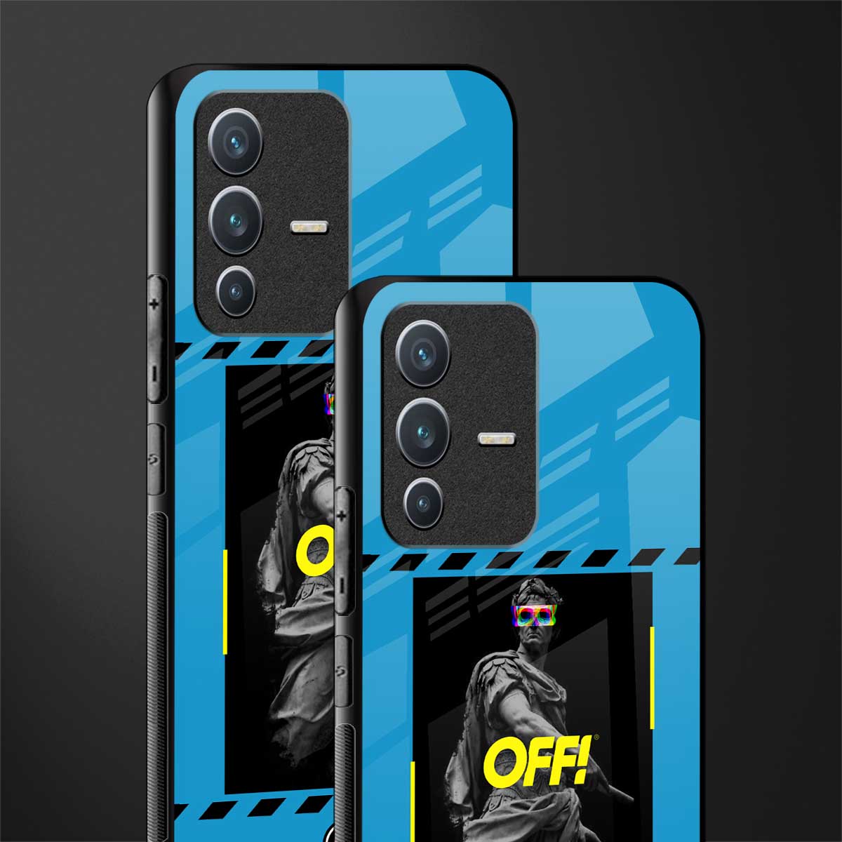 groovy caesar glass case for vivo v23 5g image-2