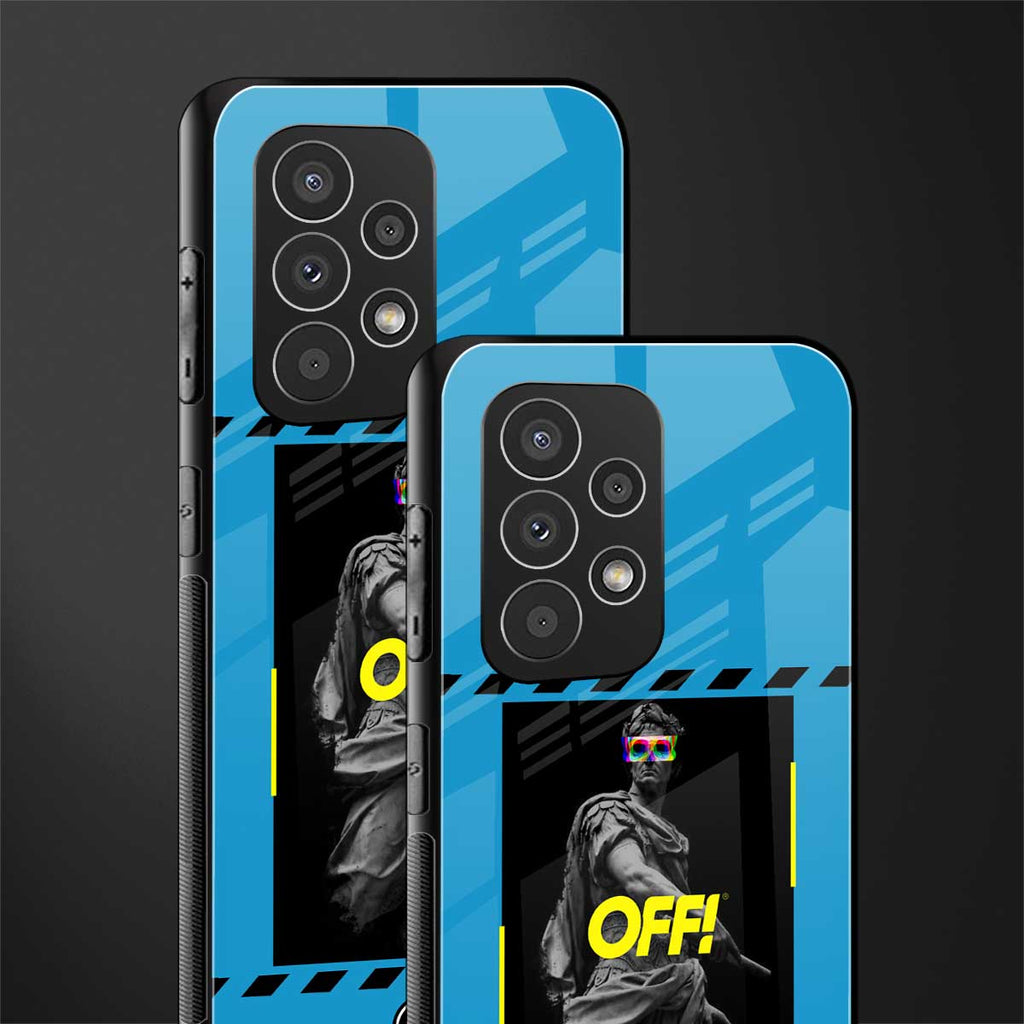 groovy caesar back phone cover | glass case for samsung galaxy a73 5g