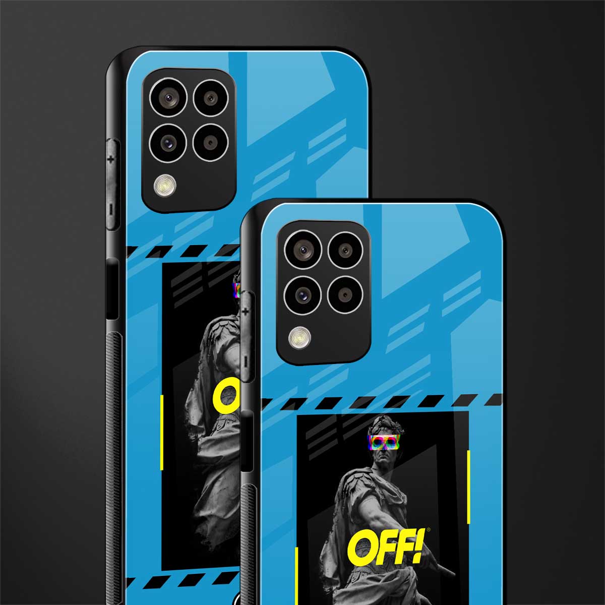 groovy caesar back phone cover | glass case for samsung galaxy m33 5g