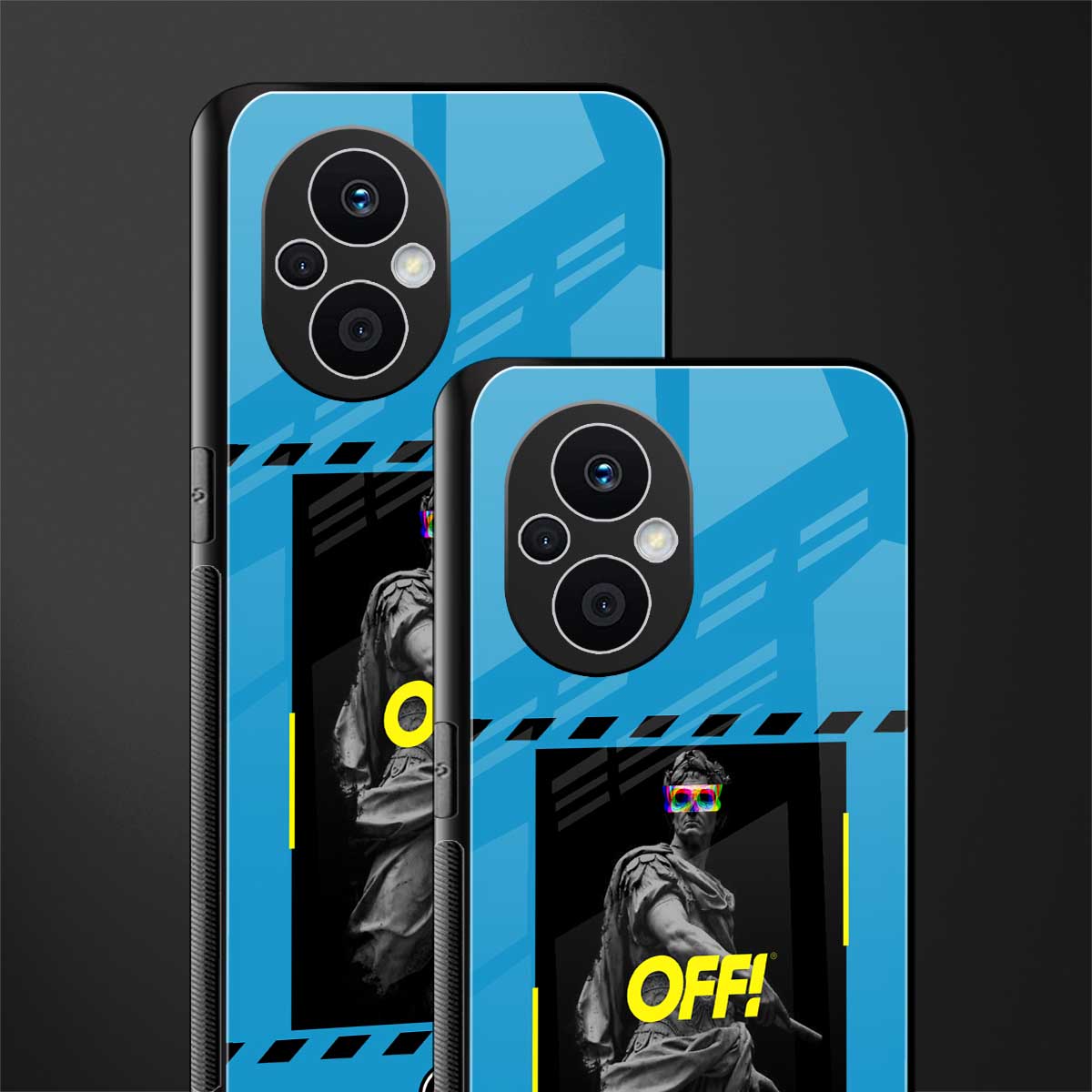 groovy caesar back phone cover | glass case for oppo f21 pro 5g