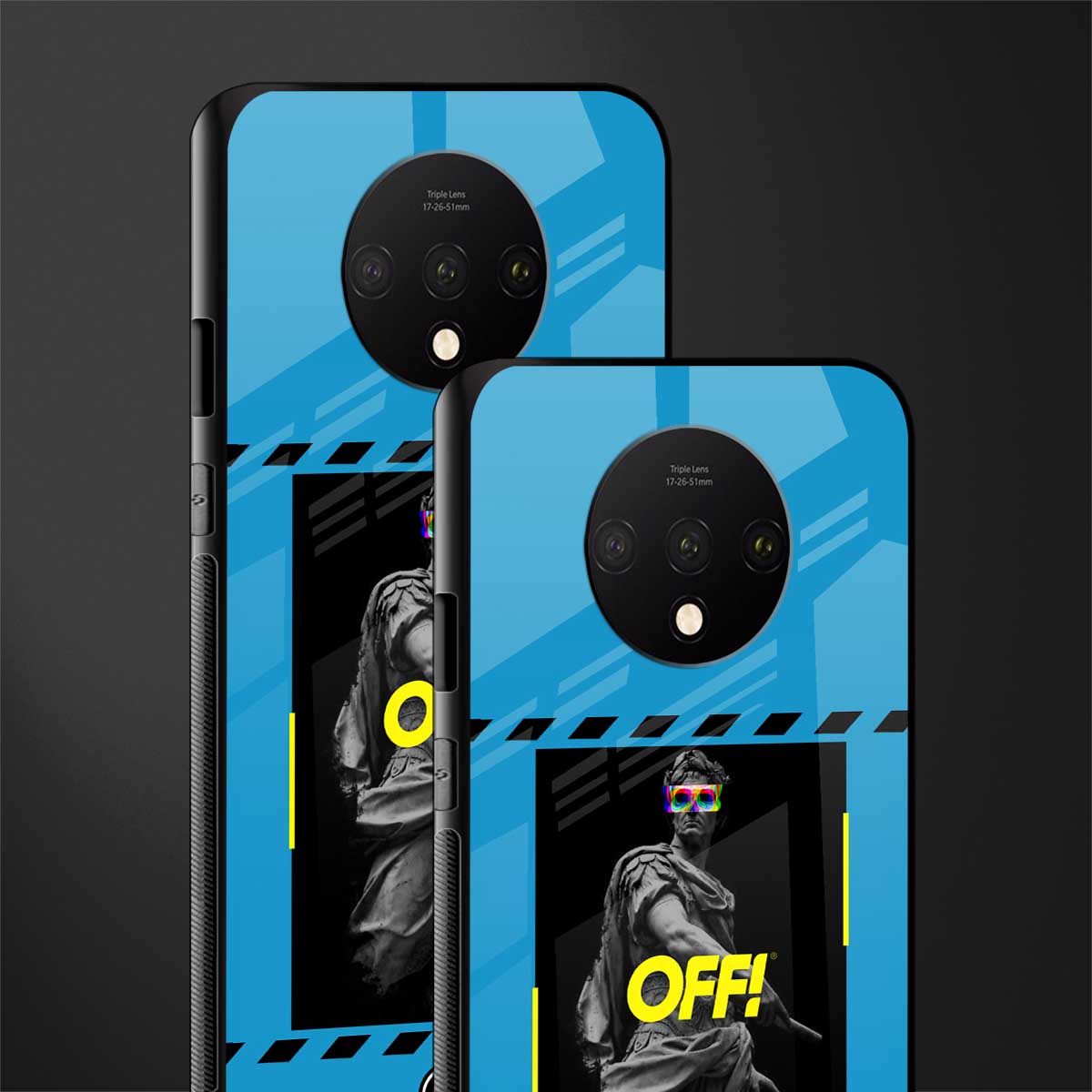 groovy caesar glass case for oneplus 7t image-2