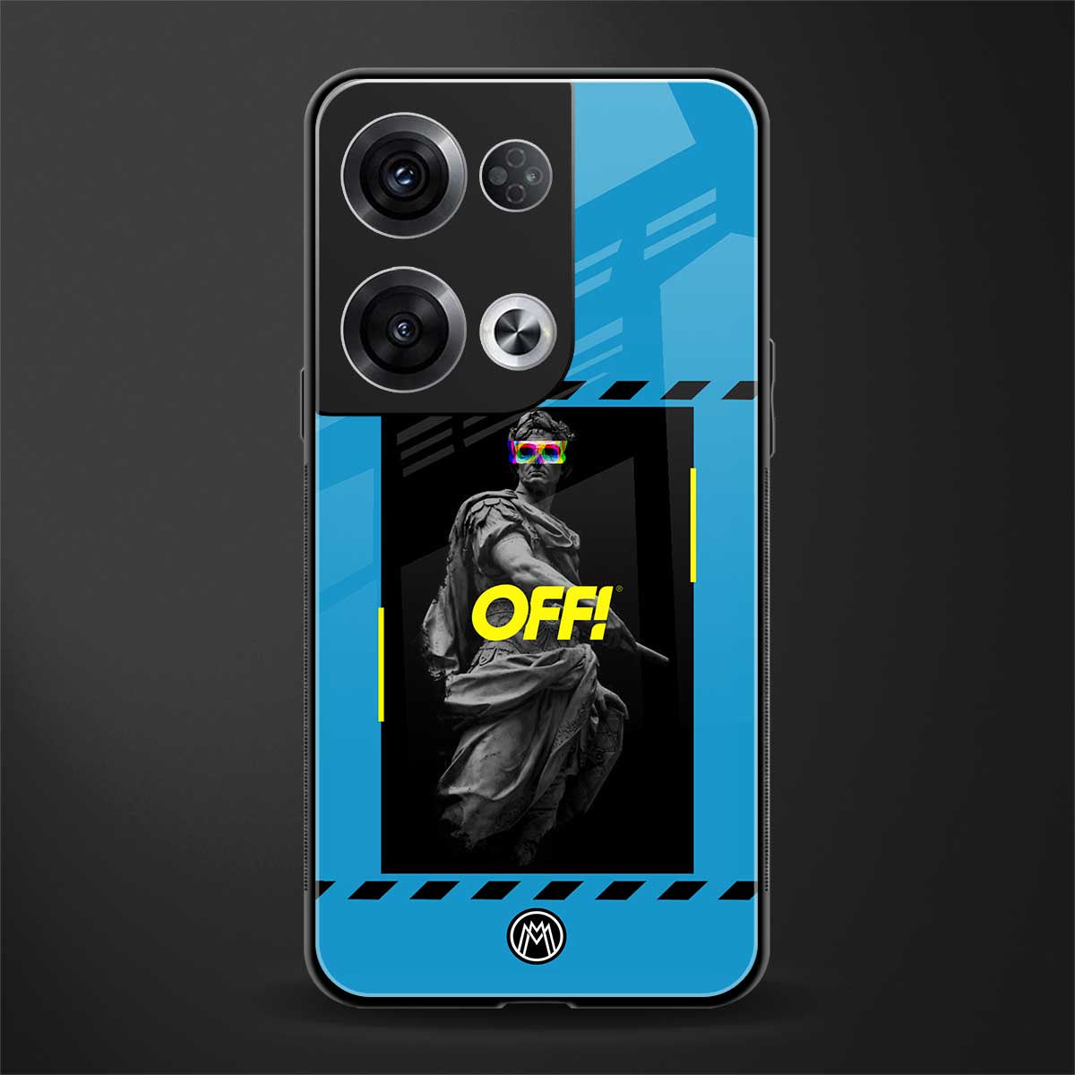 groovy caesar back phone cover | glass case for oppo reno 8 pro