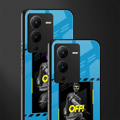 groovy caesar back phone cover | glass case for vivo v25 pro 5g